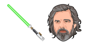 Star Wars Old Luke Skywalker and Green Lightsaber