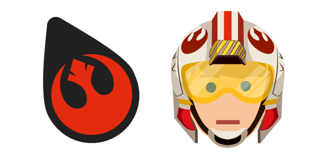 Star Wars Rebel Alliance Logo and Luke