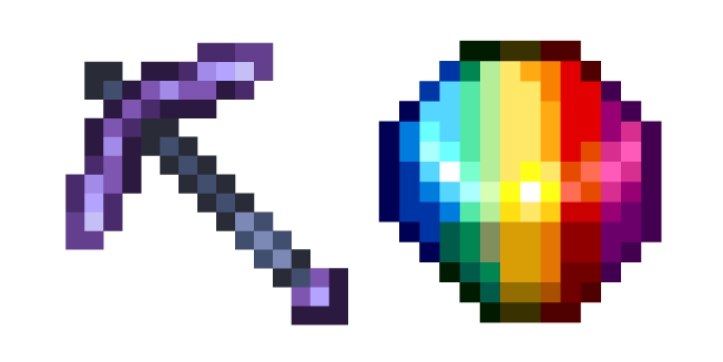 Stardew Valley Iridium Pickaxe and Prismatic Shard