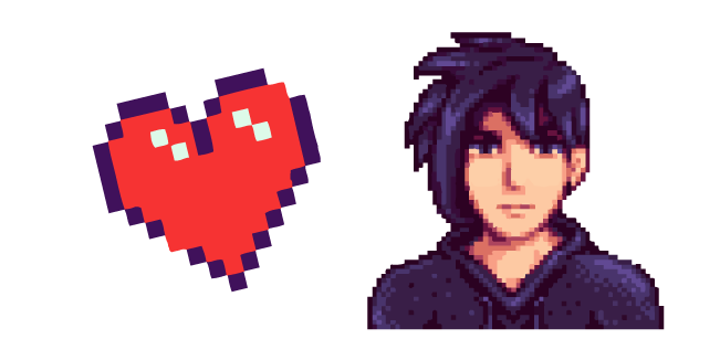 Stardew Valley Sebastian and a Heart