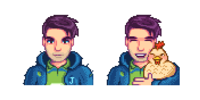 Stardew Valley Shane and Chicken Charlie