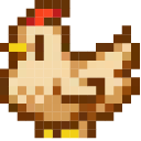 Stardew Valley White and Blue Chicken pointer