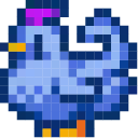 Stardew Valley White and Blue Chicken cursor