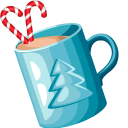 Cocoa with Marshmallows and Candy Cane pointer