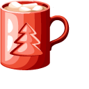 Cocoa with Marshmallows and Candy Cane cursor