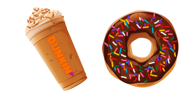 Dunkin Pumpkin Latte and Donut