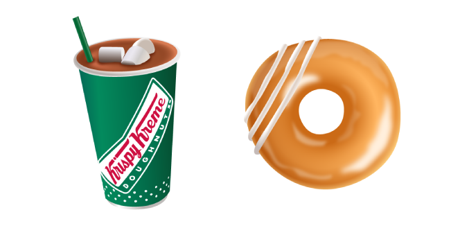 Krispy Kreme Cocoa and Glazed Donut