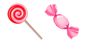 Pink Lollipop and Wrapped Candy