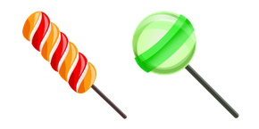Twist Lollipop and Green Lollipop