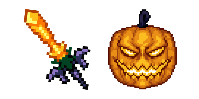 Terraria Pumpking and Horseman's Blade