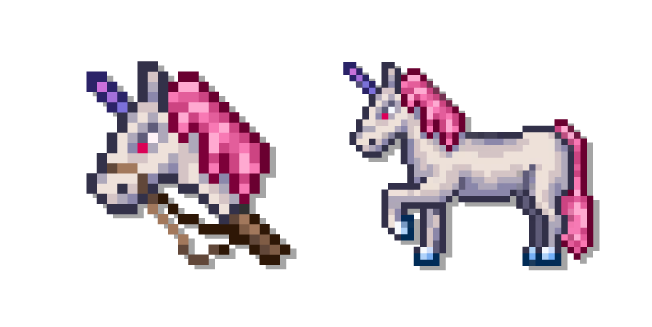 Terraria Unicorn and Unicorn on a Stick
