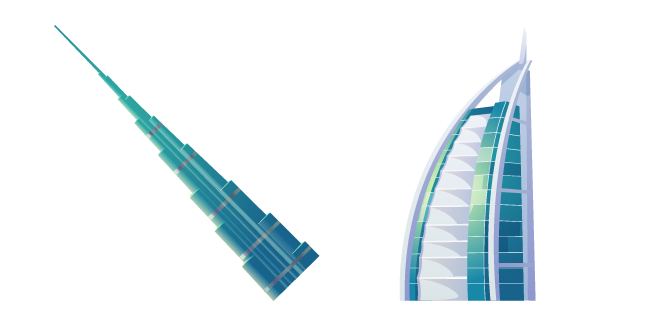 Dubai Burj Khalifa and Burj Al Arab