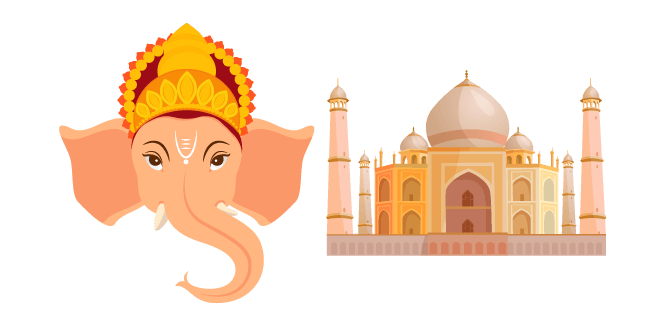 India Ganesh and Taj Mahal