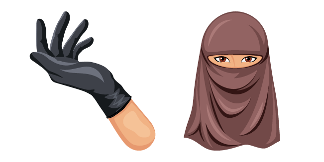 Niqab and Black Glove