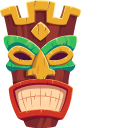 Tiki Mask and Burning Torch cursor