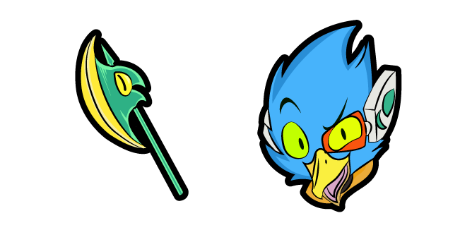 Deltarune Berdly and Battle Axe