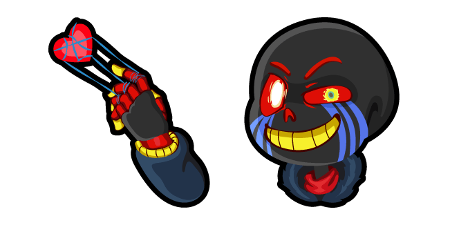 Undertale Error Sans and Blue Strings with Tie-Up Soul