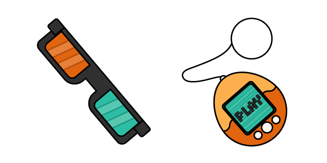 VSCO Girl 3D Glasses and Tamagotchi