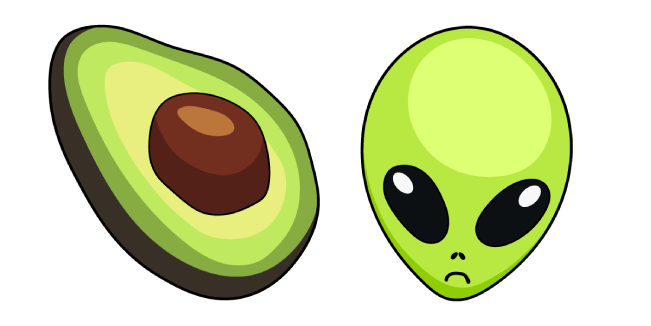 VSCO Girl Avocado and Alien
