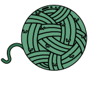 VSCO Girl Ball of Yarn and Threads cursor