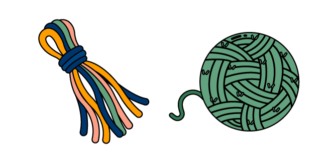 VSCO Girl Ball of Yarn and Threads