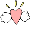 VSCO Girl Balloon and Heart with Wings cursor
