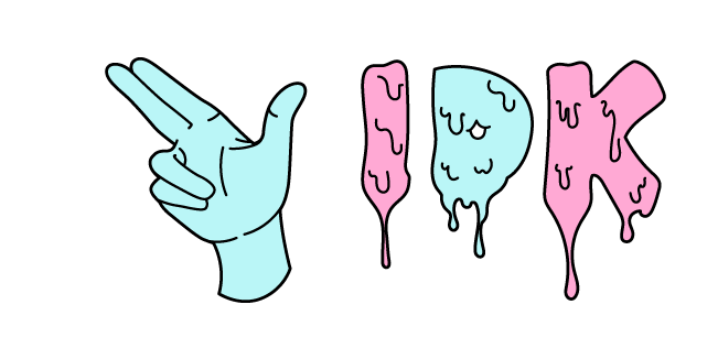 VSCO Girl Bang Bang Hand and IDK