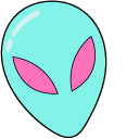 VSCO Girl Blue Alien and Hand cursor