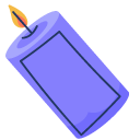 VSCO Girl Blue and Pink Candles pointer