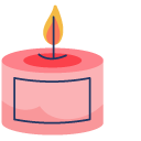 VSCO Girl Blue and Pink Candles cursor