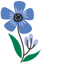 VSCO Girl Blue and Pink Flowers pointer