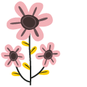 VSCO Girl Blue and Pink Flowers cursor