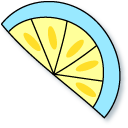 VSCO Girl Blue Flower and Slice of Lemon pointer