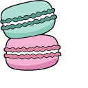 VSCO Girl Bunny Scrunchie and Macaron cursor