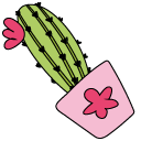 VSCO Girl Cactus Flower pointer