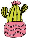 VSCO Girl Cactus Flower cursor