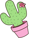 VSCO Girl Cactus Mask and Plant cursor