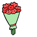 VSCO Girl Candy and Bouquet of Flowers cursor