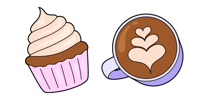 VSCO Girl Cappuccino and Cupcake
