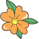 VSCO Girl Cat Umbrella and Flower cursor