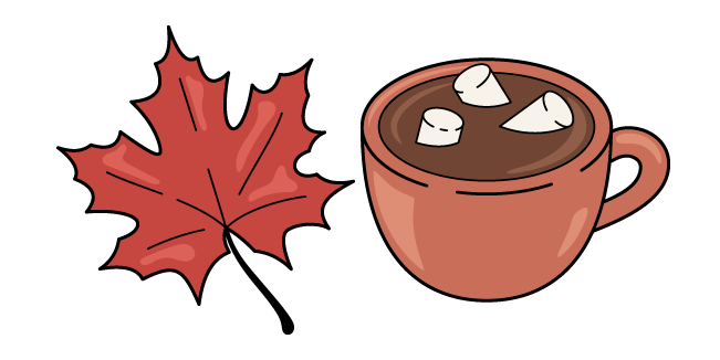 VSCO Girl Cocoa and Maple Leaf