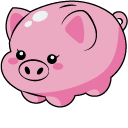 VSCO Girl Coins and Piggy Bank cursor