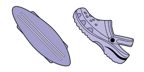 VSCO Girl Crocs Clog and Penny Board