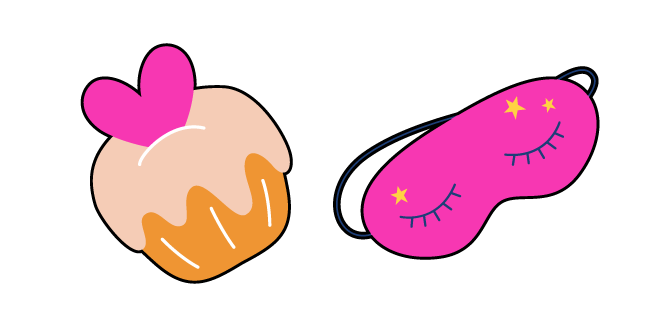 VSCO Girl Cupcake and Sleep Mask