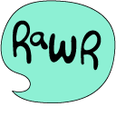 VSCO Girl Dinosaur and Rawr cursor