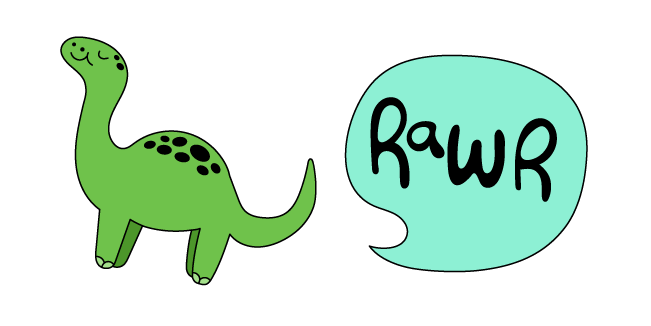 VSCO Girl Dinosaur and Rawr