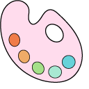 VSCO Girl Drawing Board and Rainbow pointer