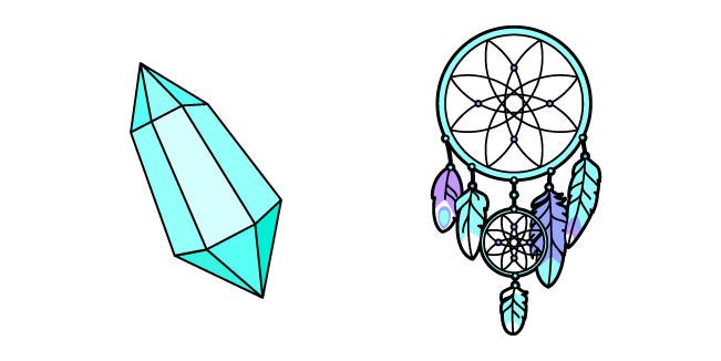 VSCO Girl Dream Catcher and Crystal