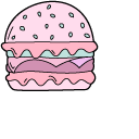 VSCO Girl Drink and Burger cursor