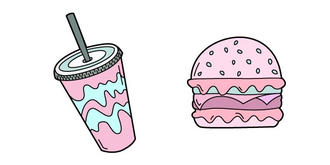 VSCO Girl Drink and Burger